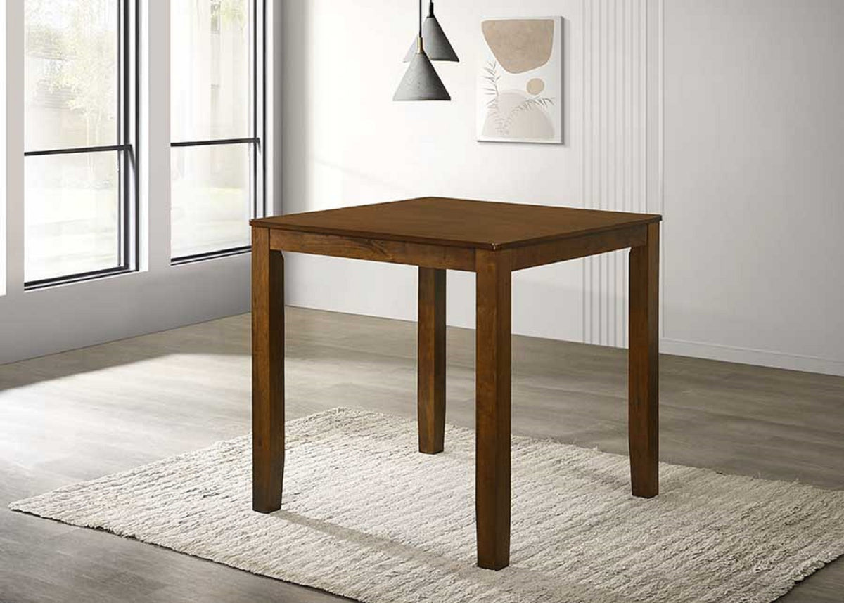 Beautiful Cherry Color Counter Height 1Pc Dining Pub Height Square Table Dining Room Wooden Furniture