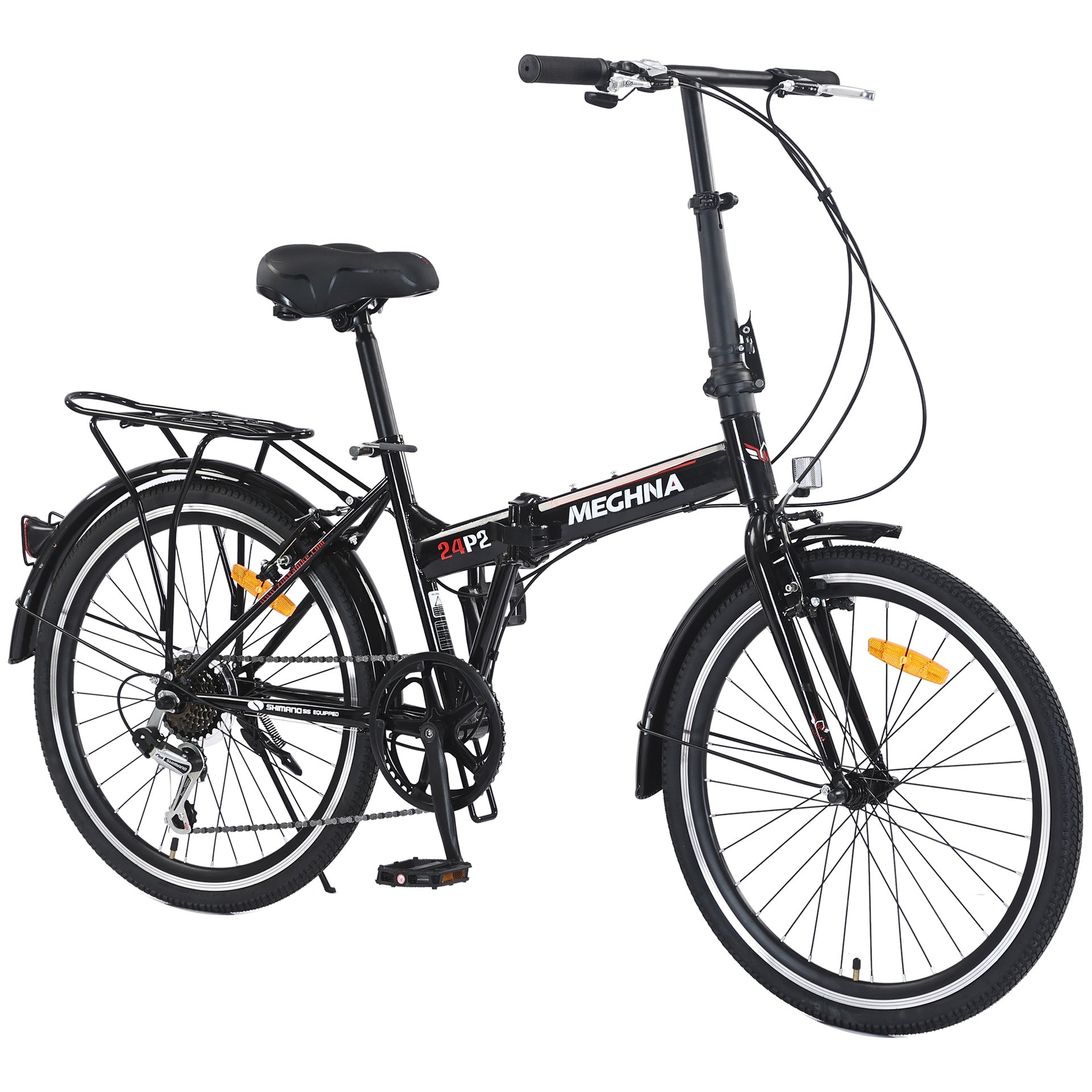 24" Folding City Bike Steel Frame 7 Speed Folding Bike