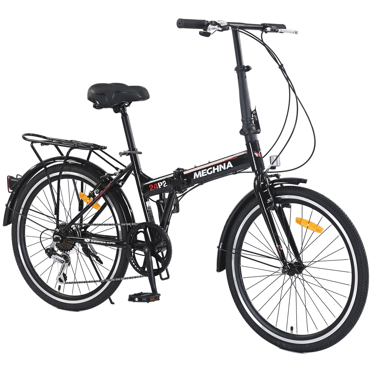 24" Folding City Bike Steel Frame 7 Speed Folding Bike