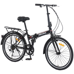 24" Folding City Bike Steel Frame 7 Speed Folding Bike
