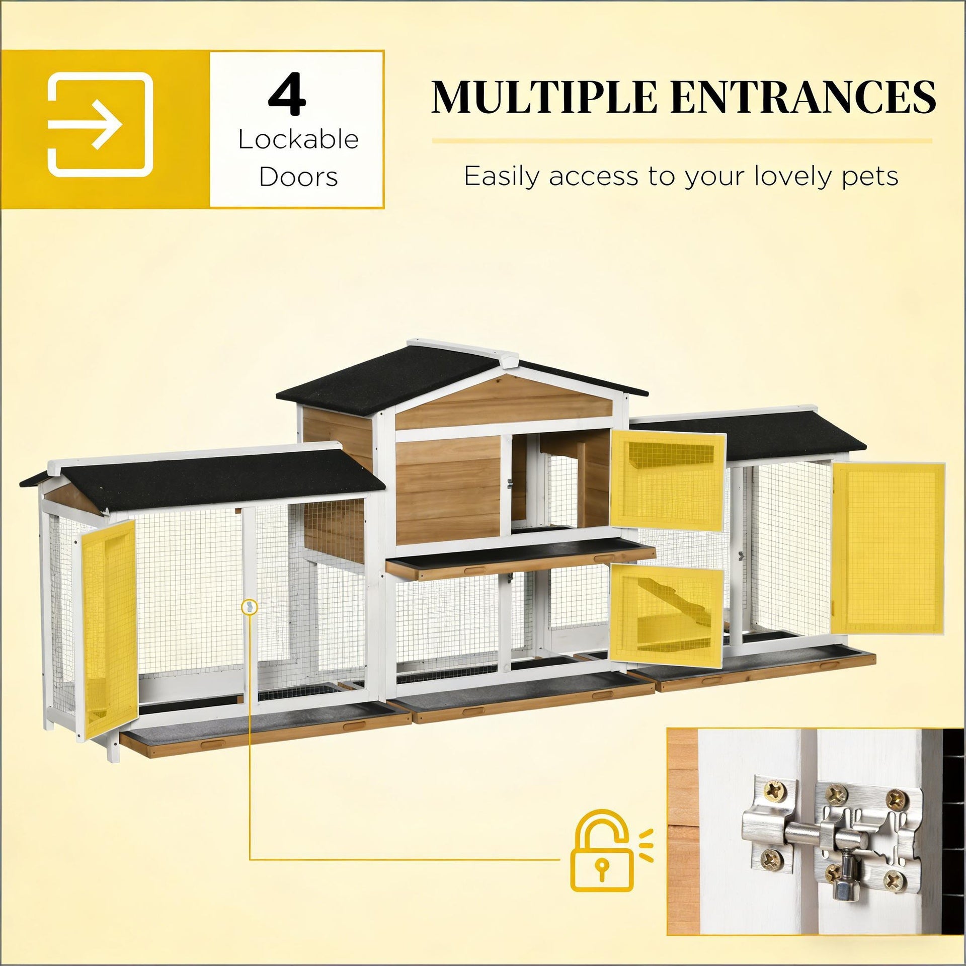 Small Animal Hutch Cage,Pet House,Wooden Rabbit Hutch