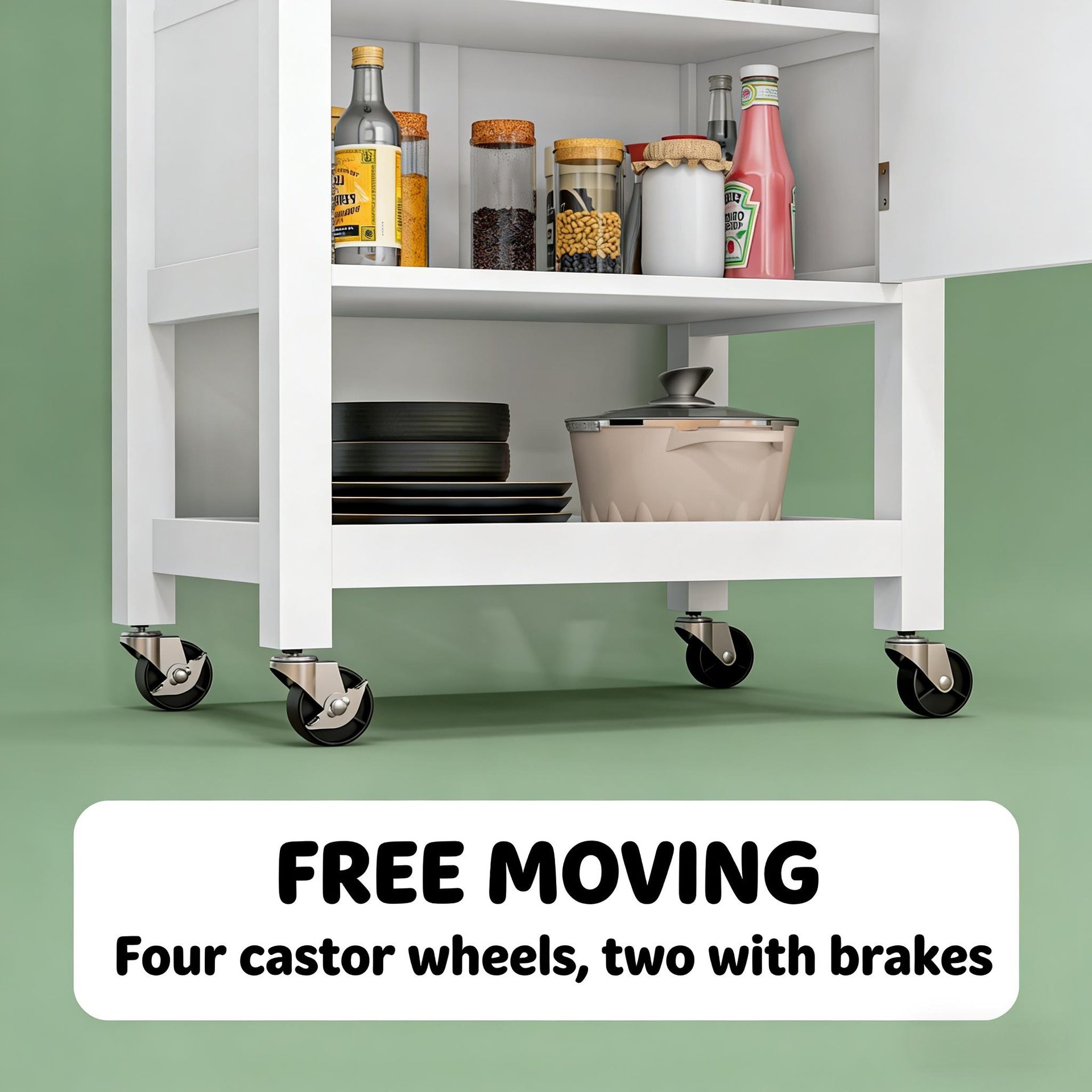 Mobile Kitchen Island,Rolling Kitchen Cart