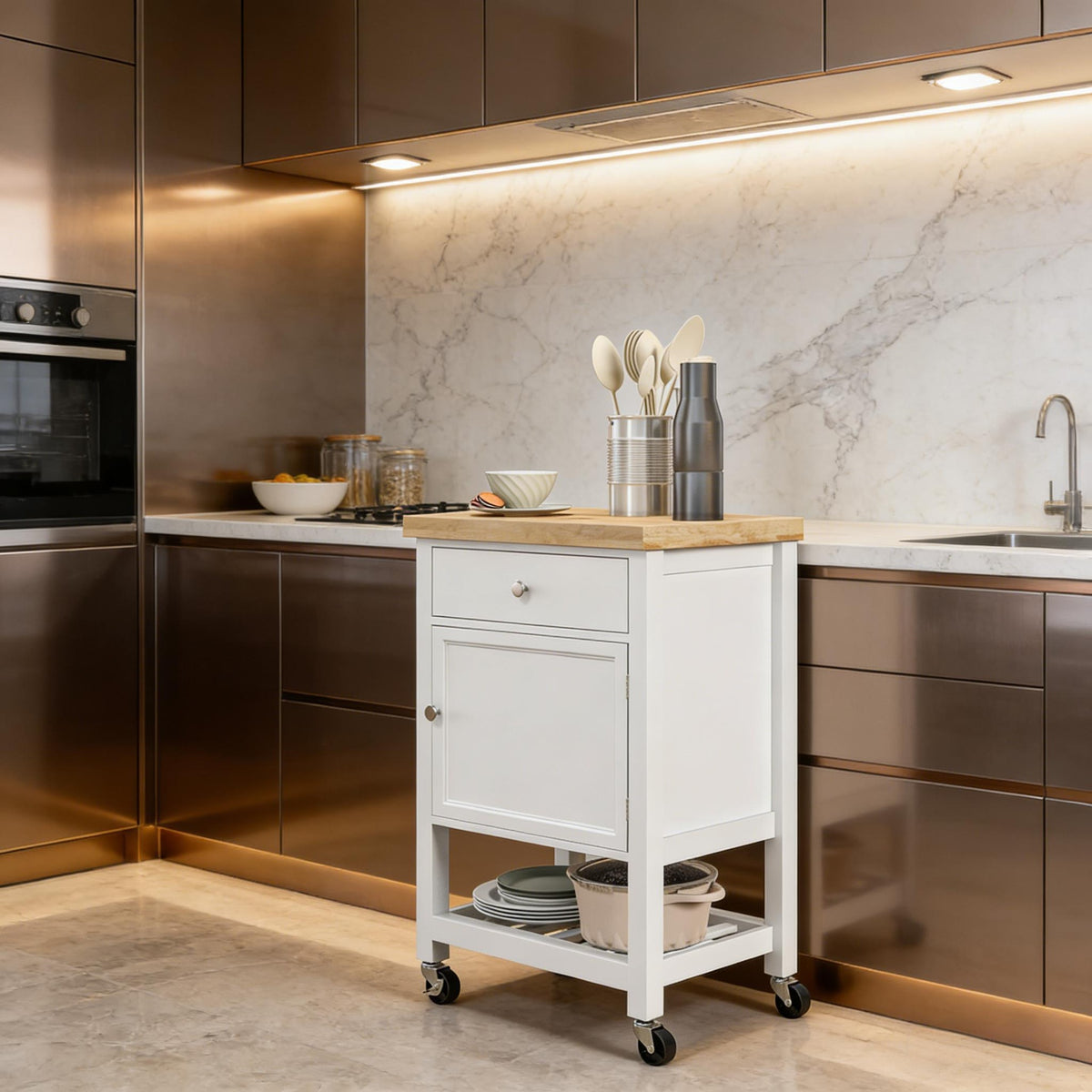 Mobile Kitchen Island,Rolling Kitchen Cart