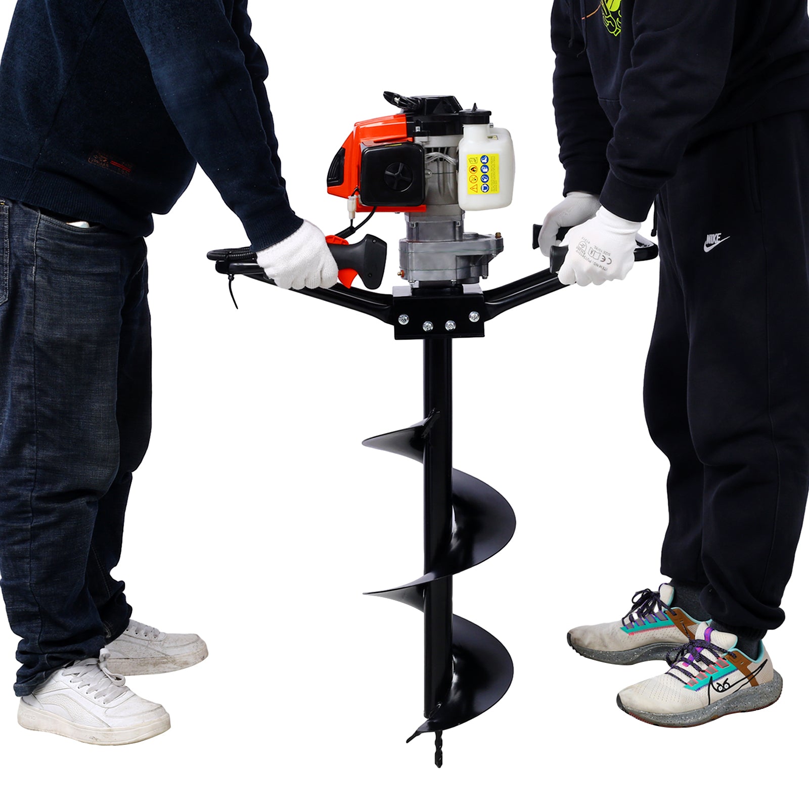 2.7HP Post Hole Digger 63cc two person handle Gas-Powered 2-Stroke Auger Digging Drill Shaft Size 3/4" (Machine Only)EPA COMPLAINT With L4"+L8"+L10"+L12" DRILL BITS