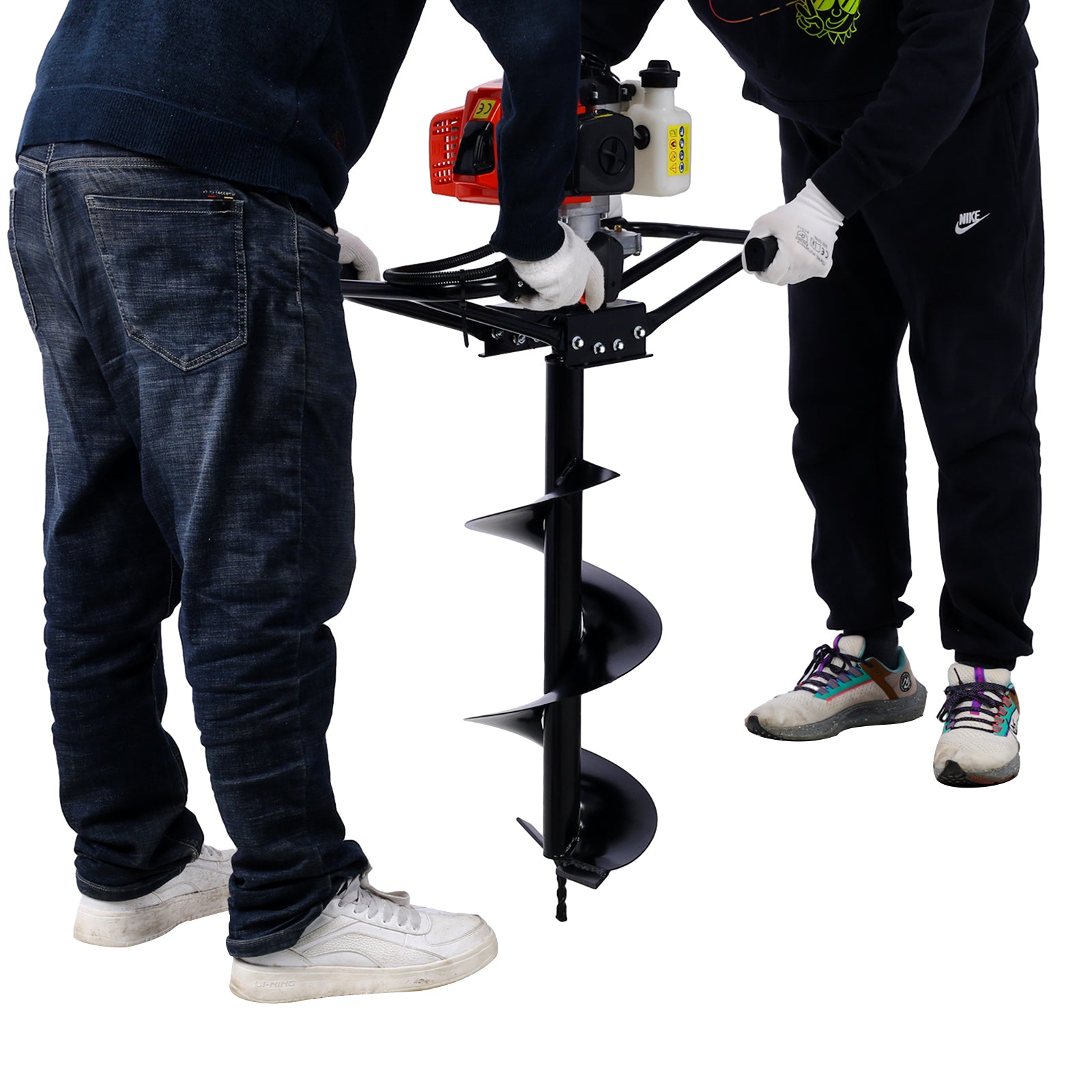 2.7HP Post Hole Digger 63cc two person handle Gas-Powered 2-Stroke Auger Digging Drill Shaft Size 3/4" (Machine Only)EPA COMPLAINT With L4"+L8"+L10"+L12" DRILL BITS
