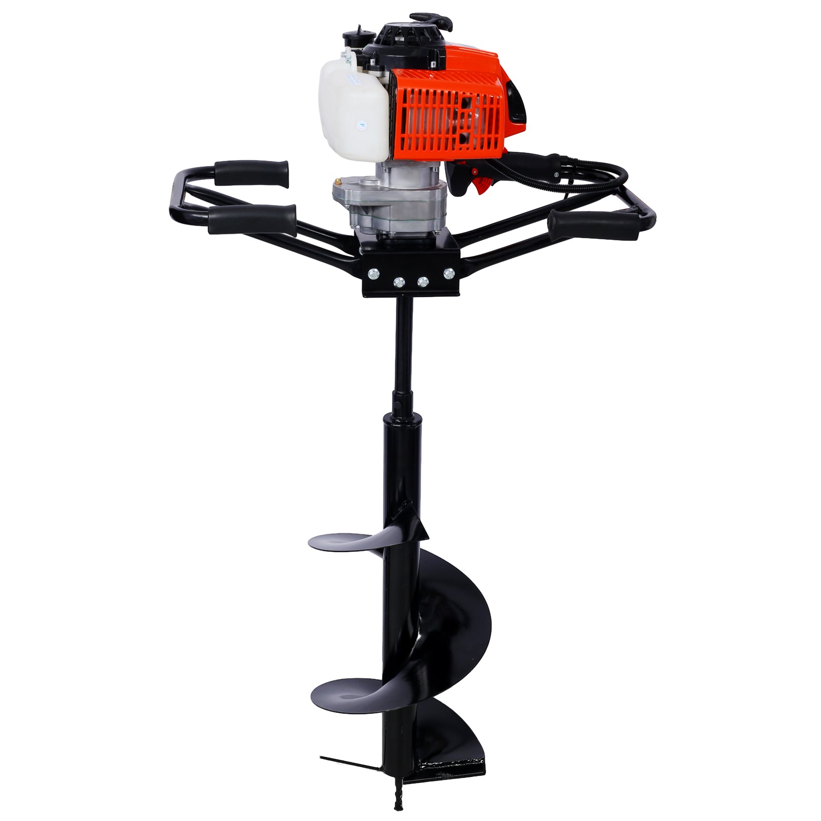 2.7HP Post Hole Digger 63cc two person handle Gas-Powered 2-Stroke Auger Digging Drill Shaft Size 3/4" (Machine Only)EPA COMPLAINT With L6"+L10"+L12" DRILL BITS