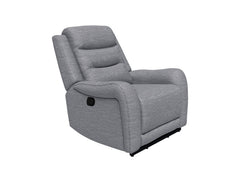 High Density Foam Seat Manual Recliner Modern scroll Arms Welt Trim Wide Seat Transitional Gray Finish Primary Living Room
