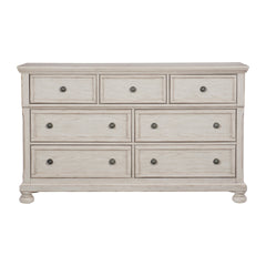 Antique White Finish1pc Dresser of 7 Drawers Traditional Design Hidden Drawer Classic Bedroom Furniture