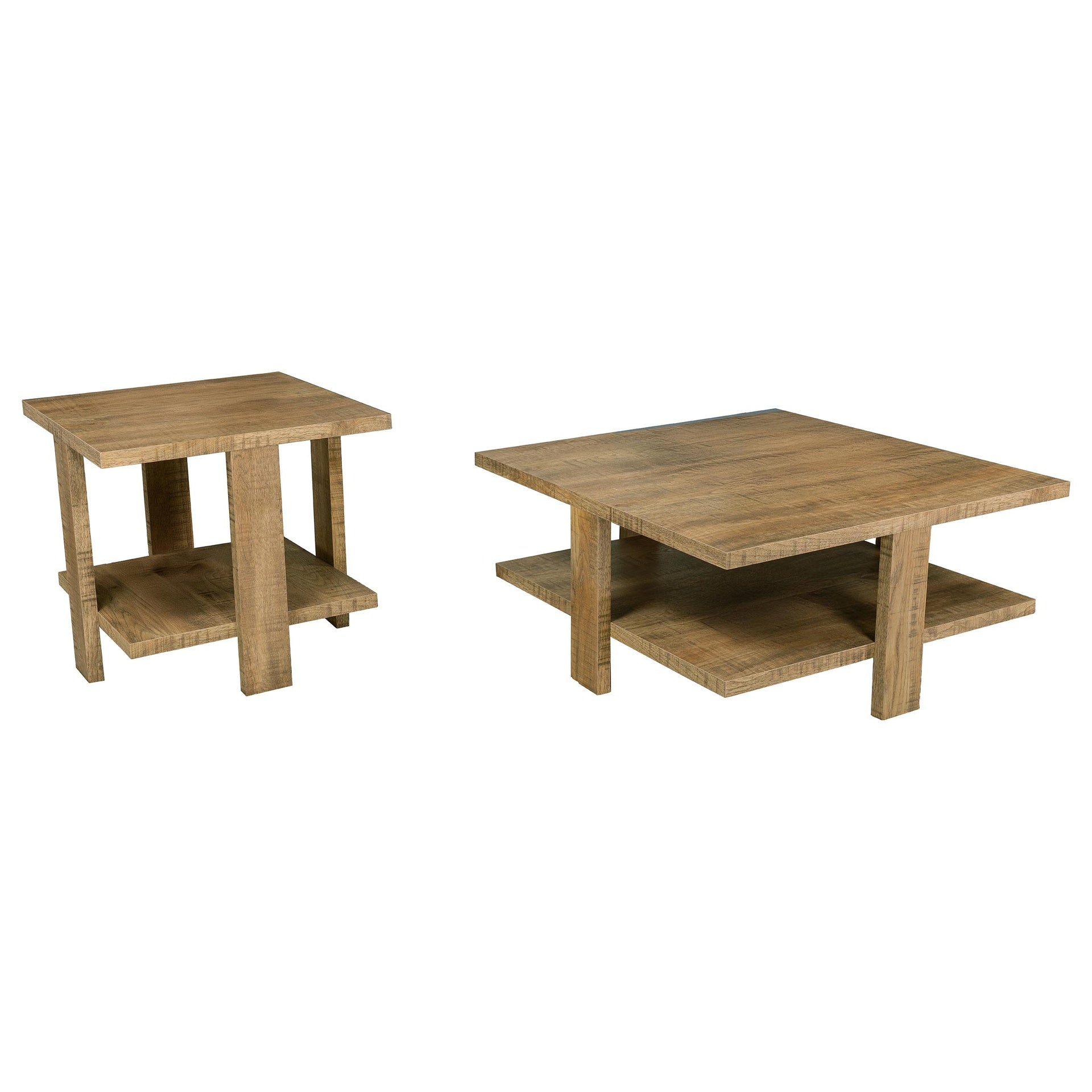 Runnion Mango Brown 2-piece Coffee and End Table Set