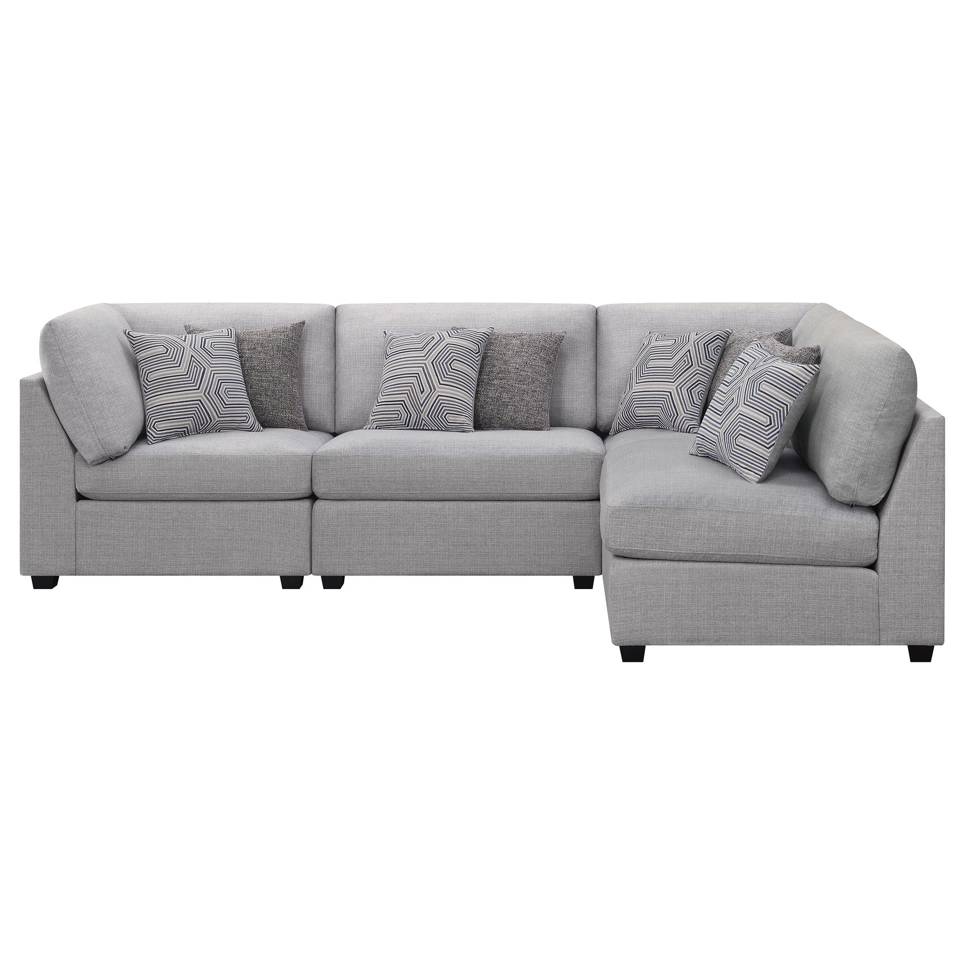 Lafayette Grey 4-piece Upholstered Sectional Sofa