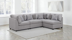 Lafayette Grey 4-piece Upholstered Sectional Sofa