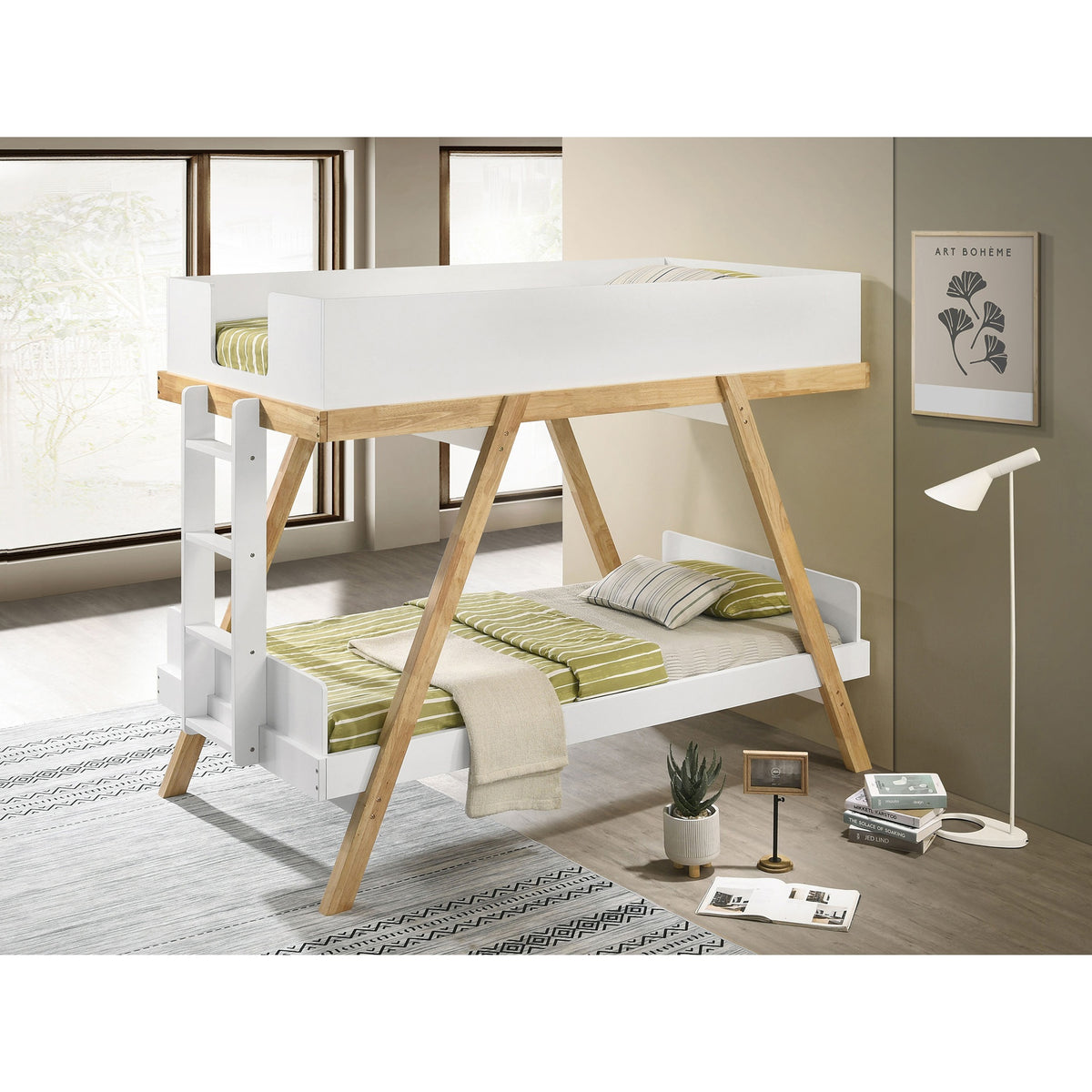 Hicks White Twin Over Twin Bunk Bed