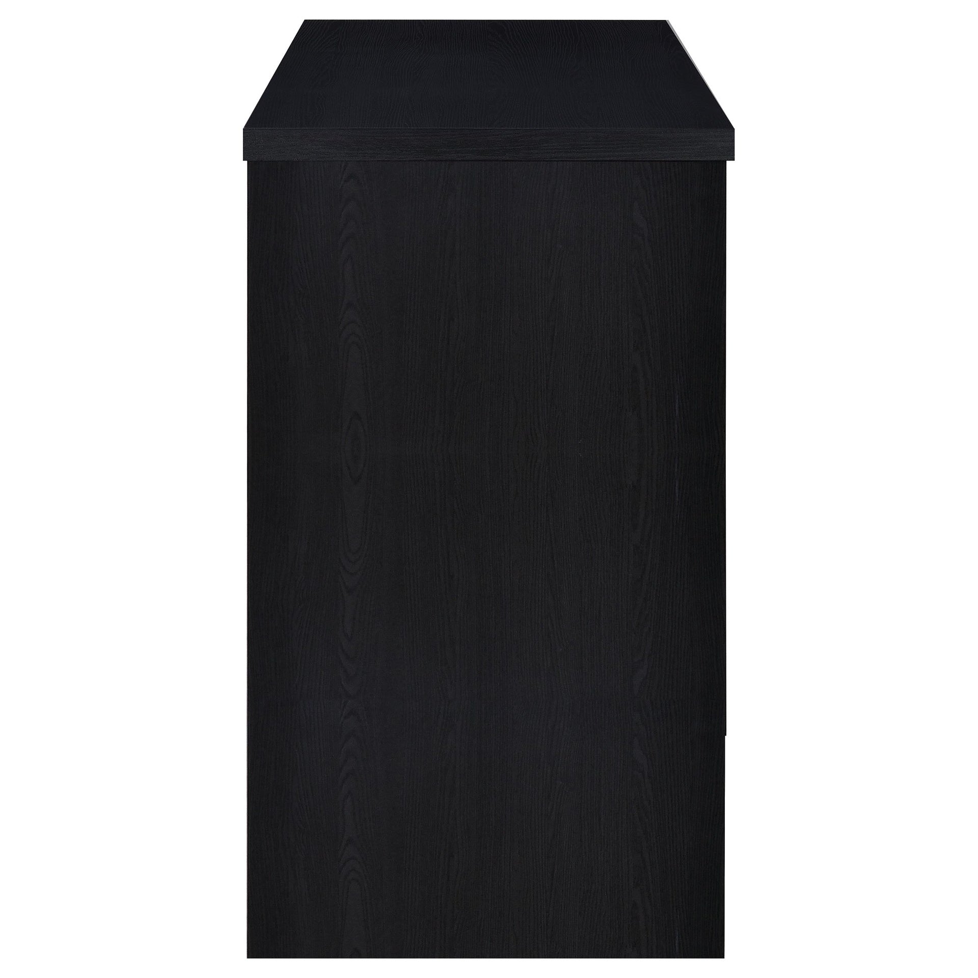Irving Black Freestanding Home Bar with Open Storage