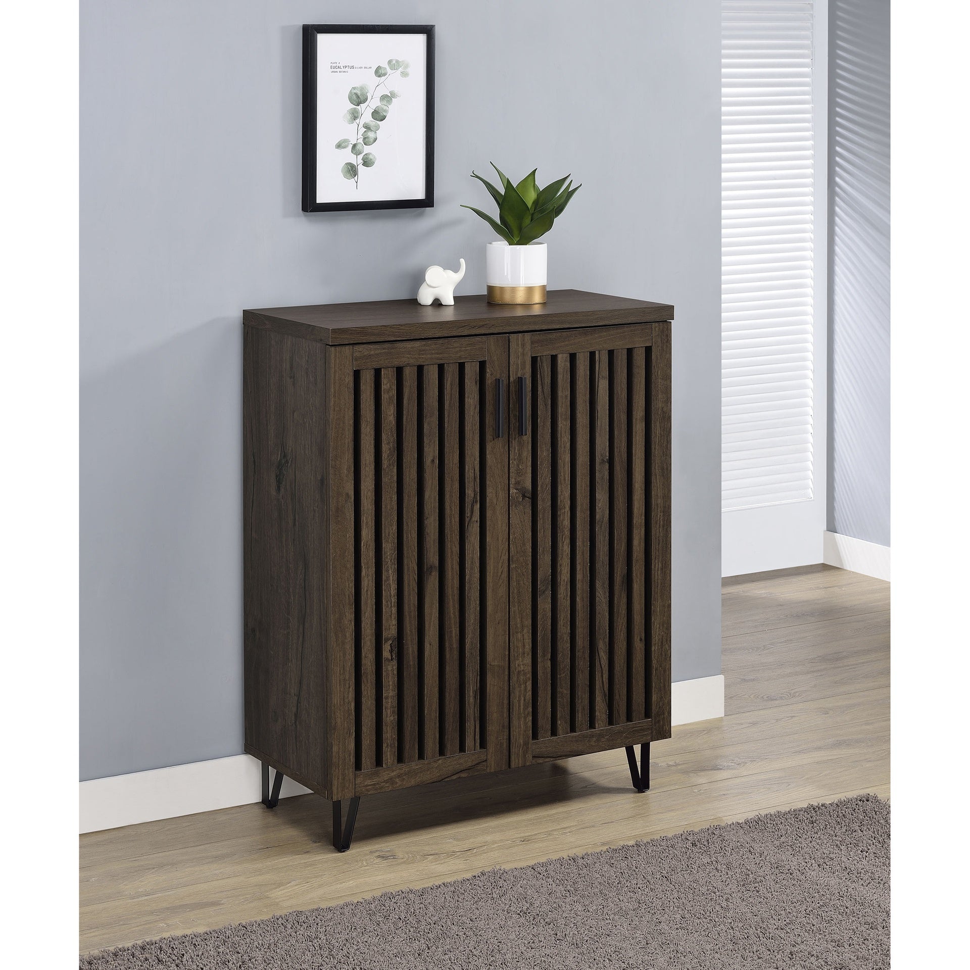 Clackamas Smoked Oak 2-door Storage Cabinet