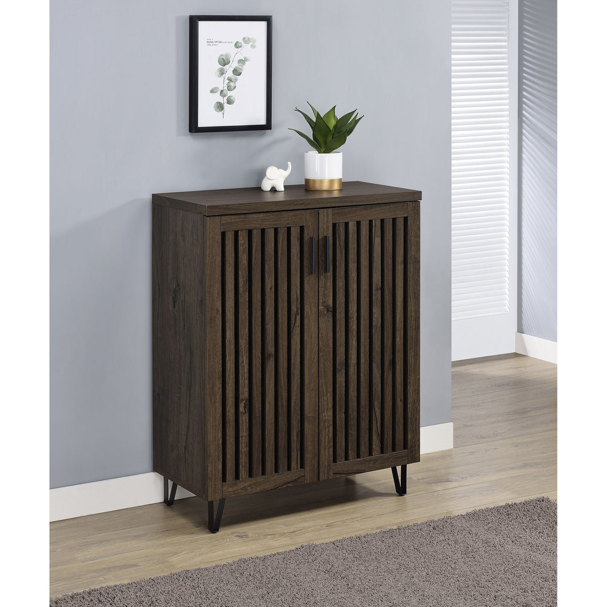 Clackamas Smoked Oak 2-door Storage Cabinet