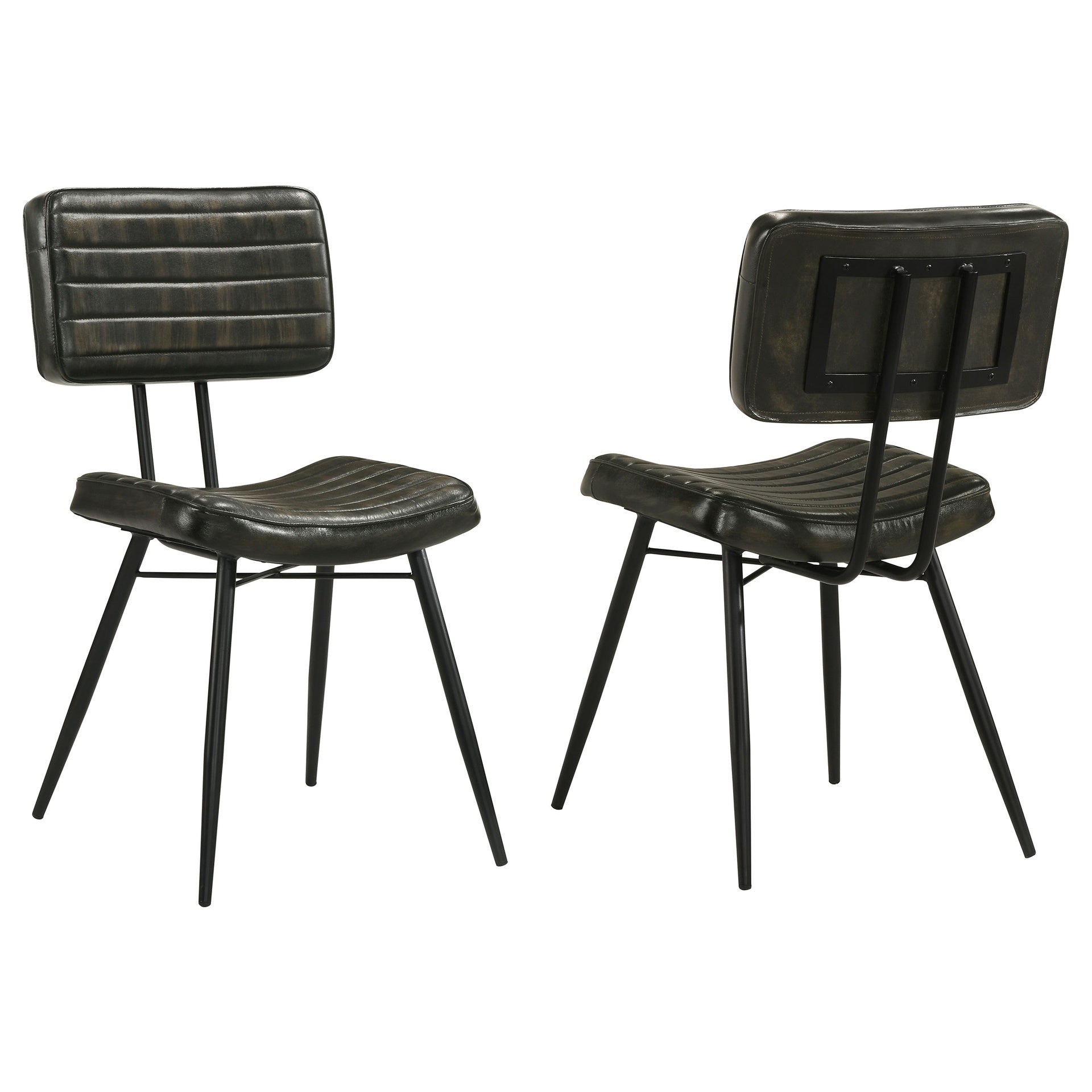 Molly Espresso Upholstered Dining Chair (Set of 2)