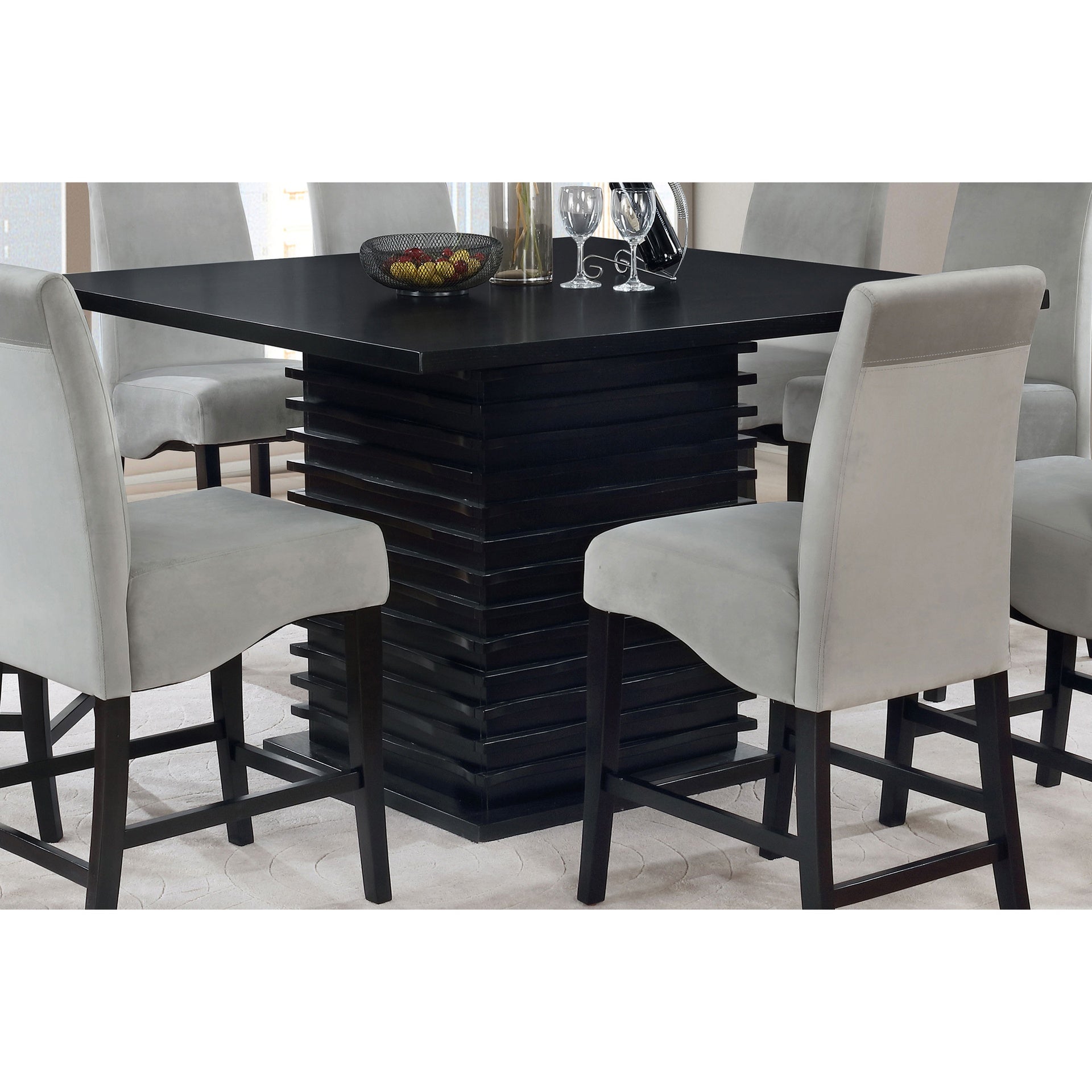 Giannis Contemporary Pedestal Counter-Height Dining Table