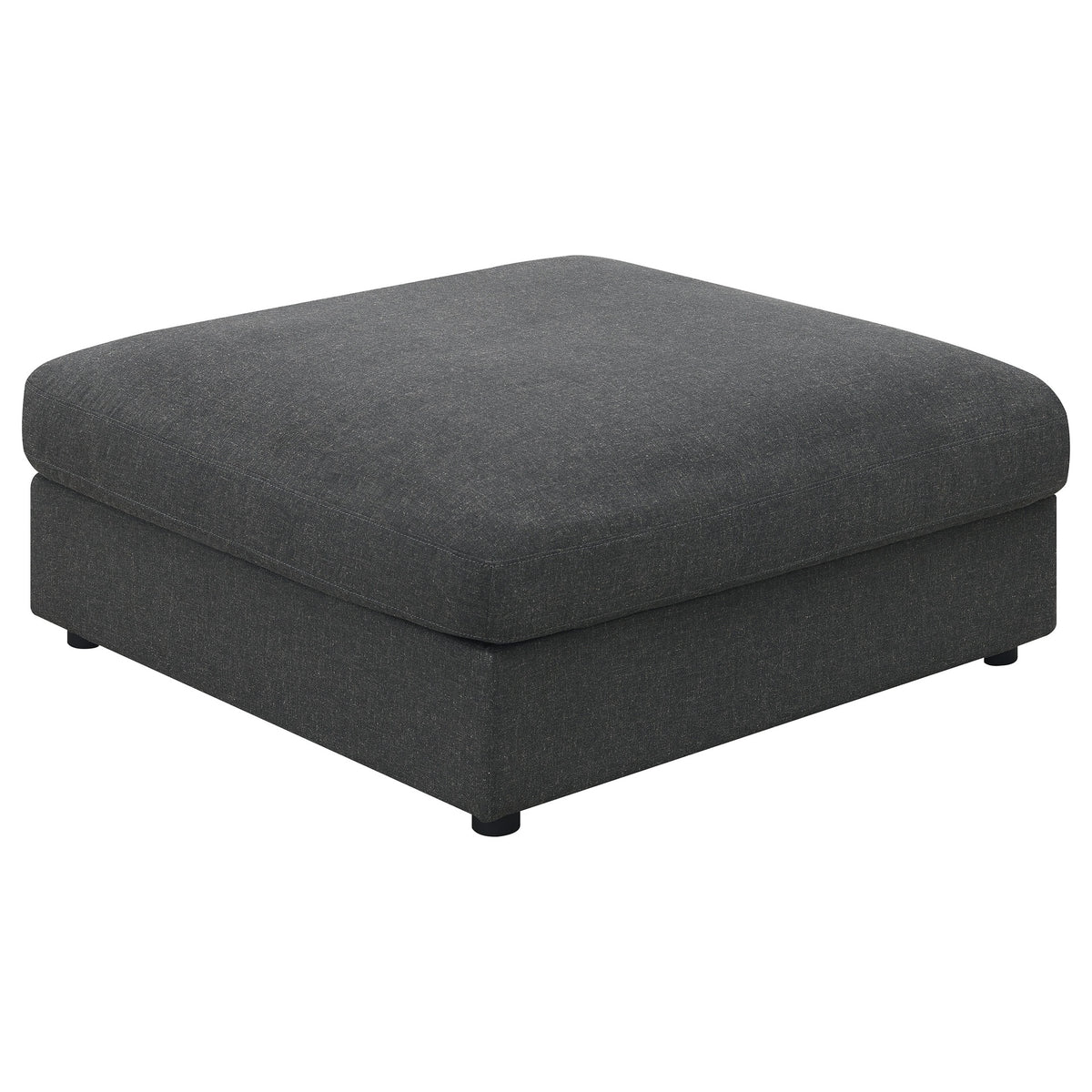 Duncan Charcoal Square Upholstered Ottoman