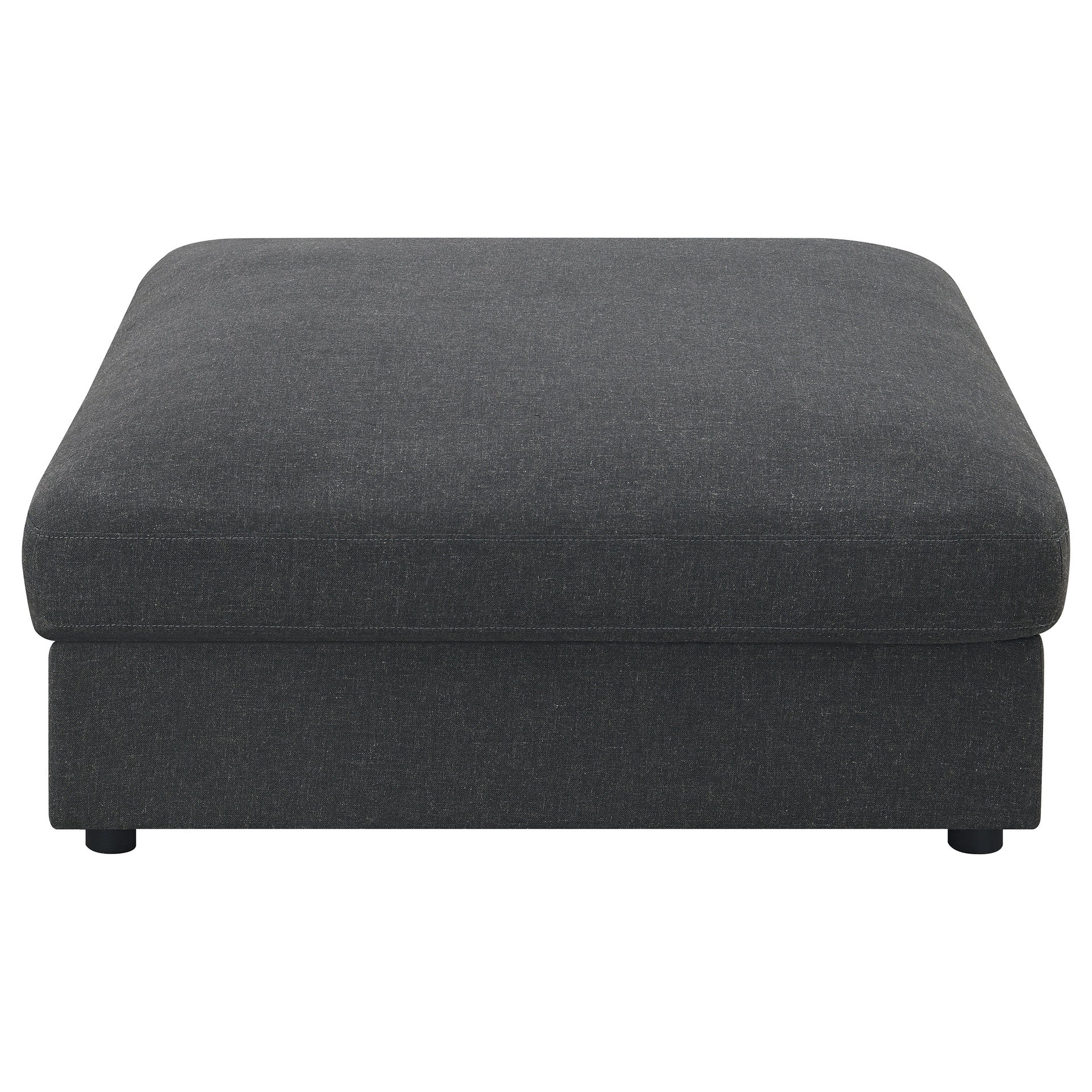 Duncan Charcoal Square Upholstered Ottoman