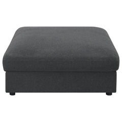 Duncan Charcoal Square Upholstered Ottoman