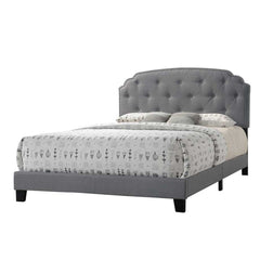 Grey Upholstered Queen Bed