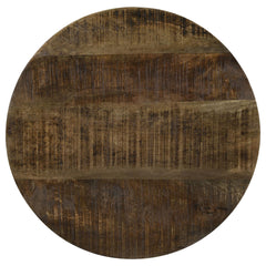Natural and Black Drum Base Accent Table