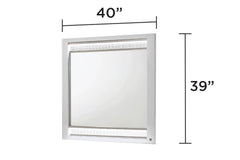 Glam Modern Style Mirror Made with Wood in White (INCLUDES MIRROR ONLY)  same as B009P243213 (CA inventory)