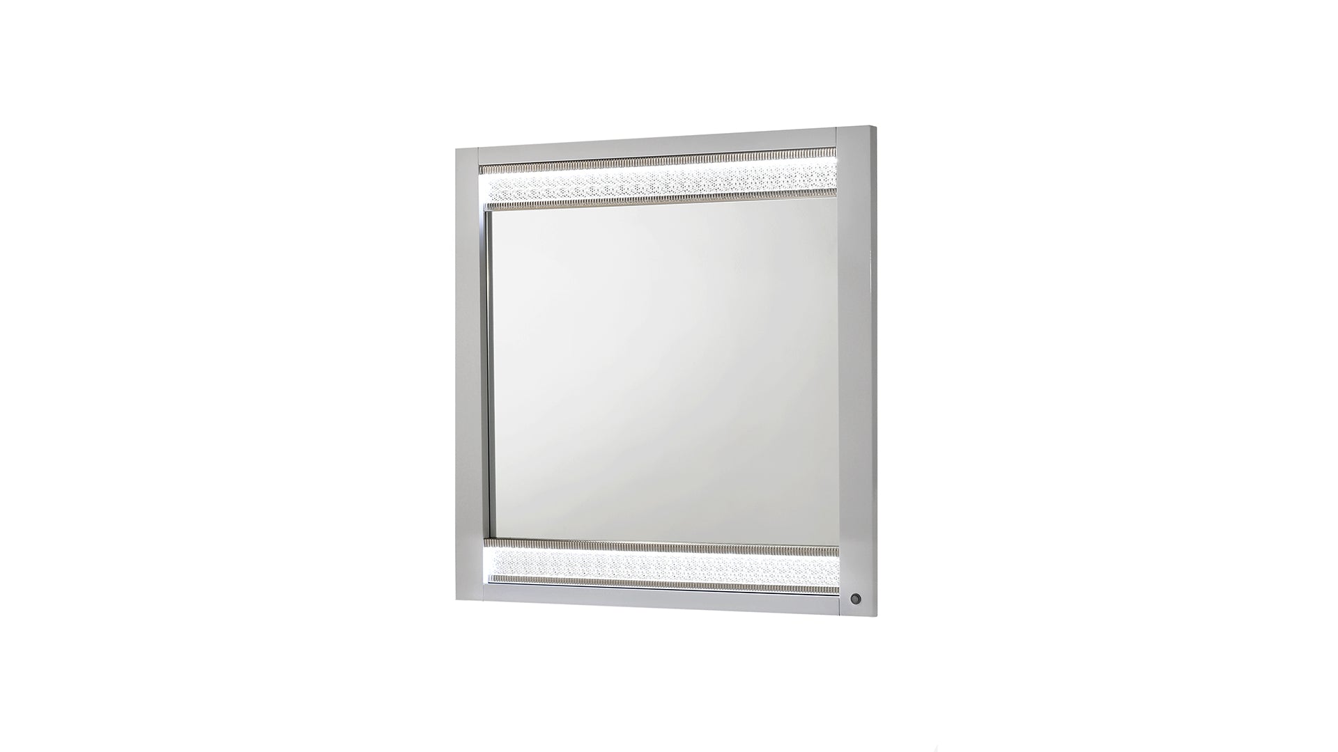 Glam Modern Style Mirror Made with Wood in White (INCLUDES MIRROR ONLY)  same as B009P243213 (CA inventory)