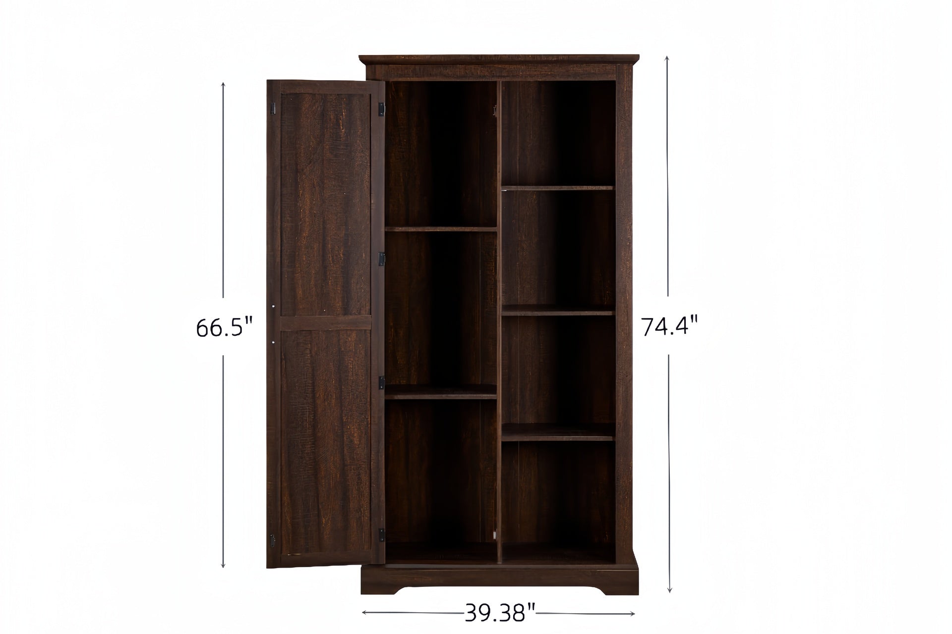 Tall Storage Cabinet Barn Door Storage Country Wood Rustic Farmhouse Pantry Cupboard Barn Door Kitchen Organizer Furniture Home Drawer Shelves L39.37''*W15.75''*H74.4''  Espresso
