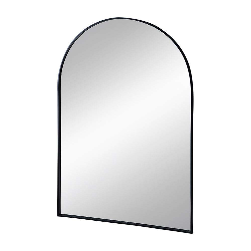 24" x 36" Black Arched Mirror with Metal Frame, Wall Mirror for Living Room Bedroom Entryway