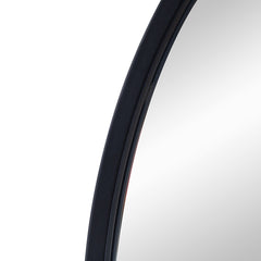 24" x 36" Black Arched Mirror with Metal Frame, Wall Mirror for Living Room Bedroom Entryway