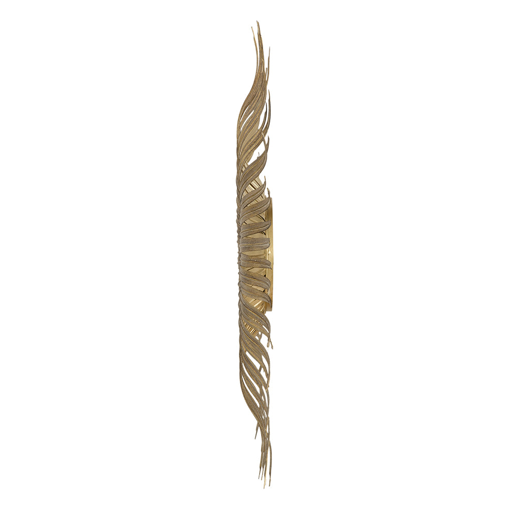 28.3" in Retro Design Gold Sunburst Metal Wall Mirror Decorative Mirror for a Bedroom, Dressing Room, Hallway or Living Space.