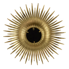 28.3" in Retro Design Gold Sunburst Metal Wall Mirror Decorative Mirror for a Bedroom, Dressing Room, Hallway or Living Space.