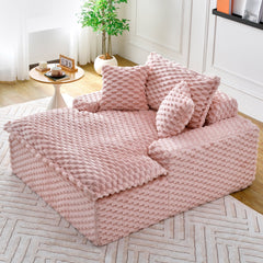 51 - inch Comfort - bearing Sofa: Two Pillows and One Backrest, Suitable for Multiple Scenarios in Bedrooms and Living Rooms