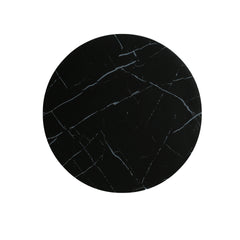 Outdoor Travertine MGO Side Table,Light Weight Concrete End Table,Black Marble Effect