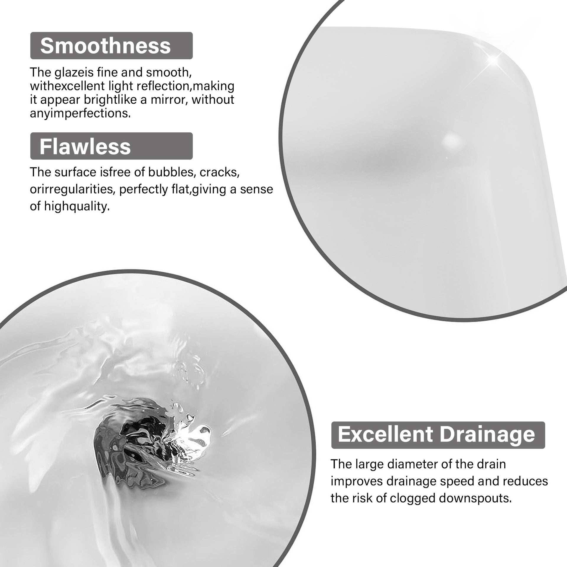 Bothwa Home Square Counter Top Wash Basin (White Finish) CUPC Certified