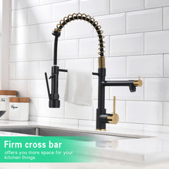 Commercial Kitchen Faucet with Pull Down Sprayer, Single Handle Single Lever Kitchen Sink Faucet