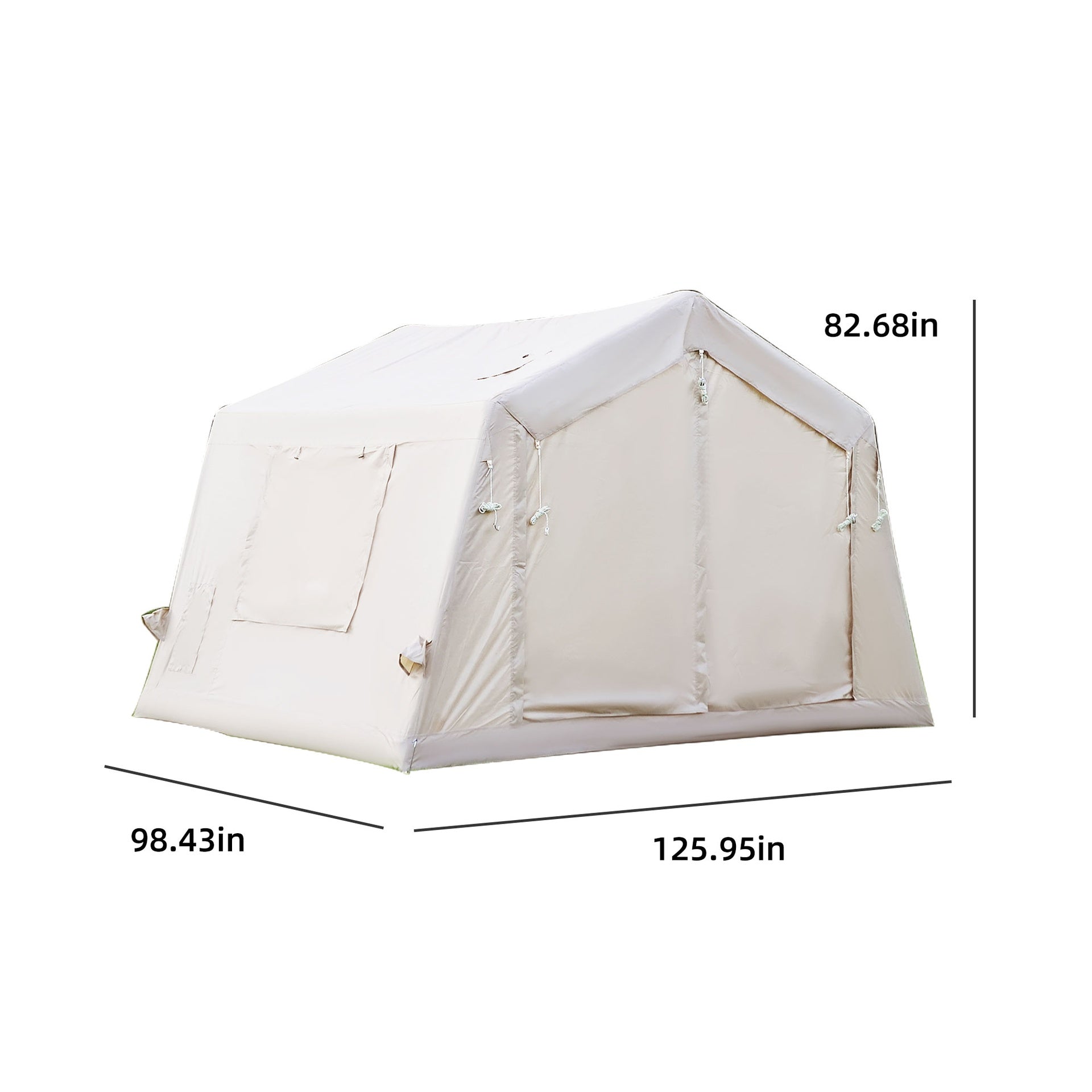 8 m ²  Inflatable Tents for Camping, Blow Up Tent with Hand Pump, Easy Setup InflatableTent 4 Season Tent, Waterproof Oxford Air Glamping Tents for Camping Adult 4/6/8 Person