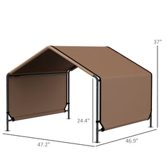 Portable Dog Tent Water Resistant for Outdoor Shade Protection, Brown