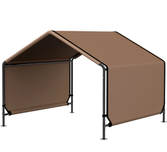 Portable Dog Tent Water Resistant for Outdoor Shade Protection, Brown