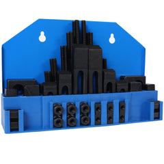 58Pc T-Slot Clamping Kit Mill Machinist Set (7/16 Table Slot 3/8-16 Stud Size)