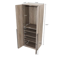 Wardrobe Closet in Rustic Gray