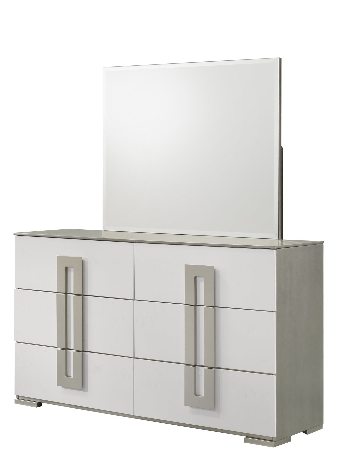 Olivia Contemporary Style Mirror Made with Wood in White. (INCLUDES MIRROR ONLY) same as G150108651(NJ inventory)