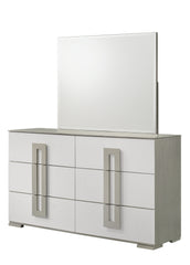 Olivia Contemporary Style Mirror Made with Wood in White. (INCLUDES MIRROR ONLY) same as G150108651(NJ inventory)