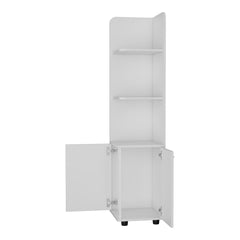 Nampa Storage Cabinet, Single Door, Broom Hangers ,White