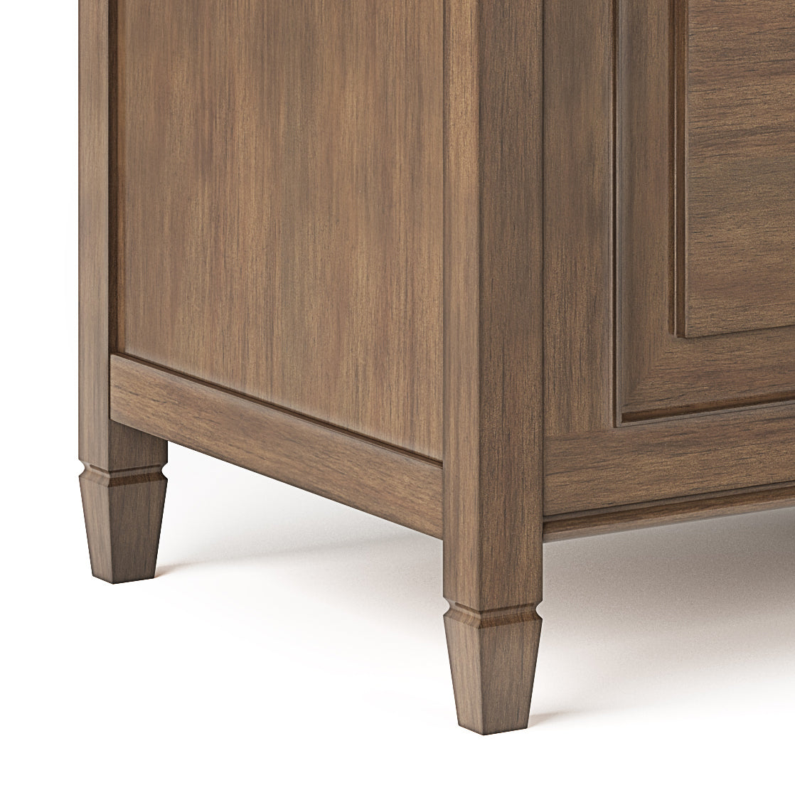 Connaught 51 inch Wide Solid Wood Storage Bench Trunk in Natural Aged Brown