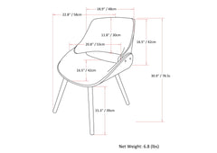 Malden - Bentwood Dining Chair with Wood Back - Denim Blue