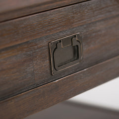 Monroe - Square Coffee Table - Distressed Charcoal Brown