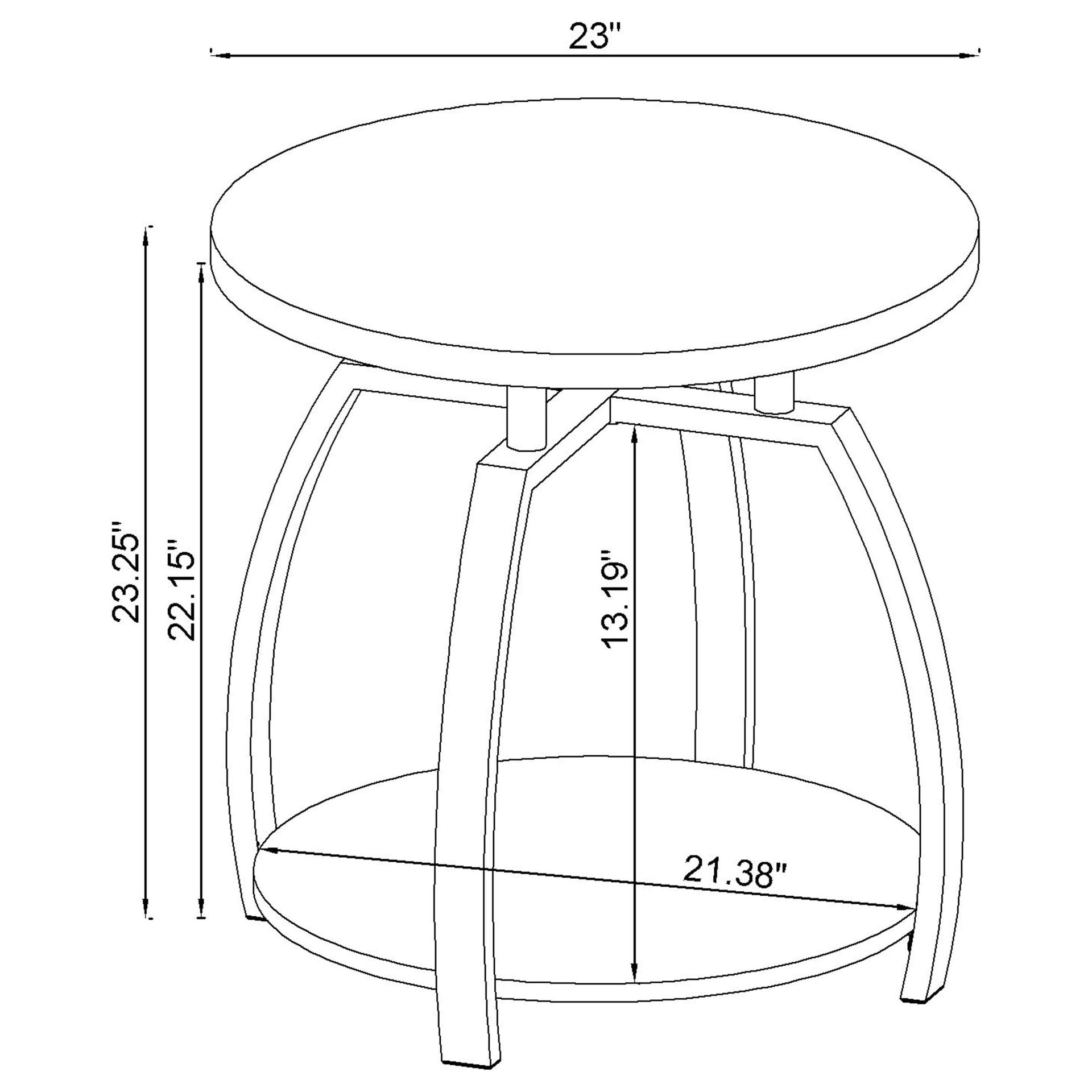 Dark Grey and Black Nickel End Table