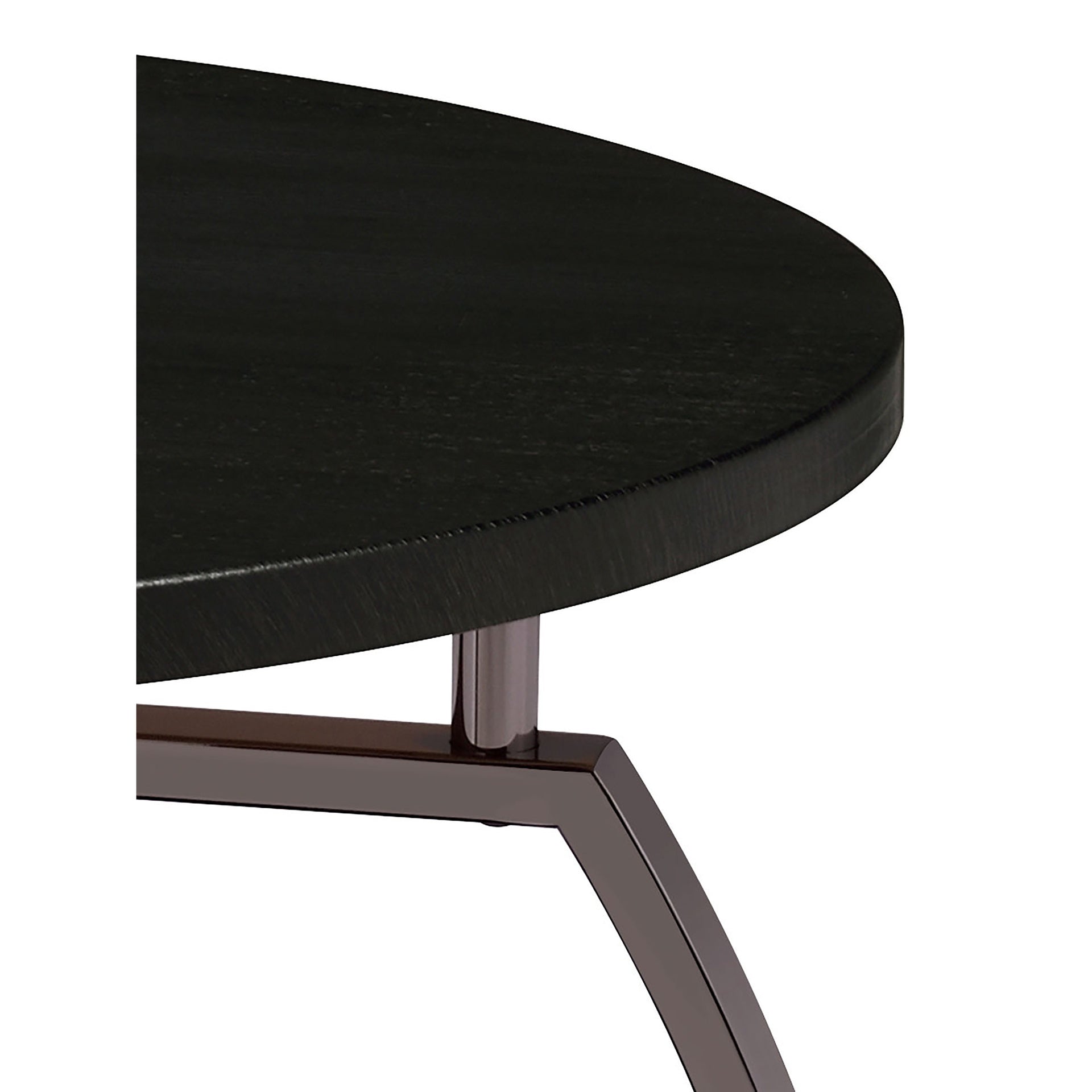 Dark Grey and Black Nickel End Table